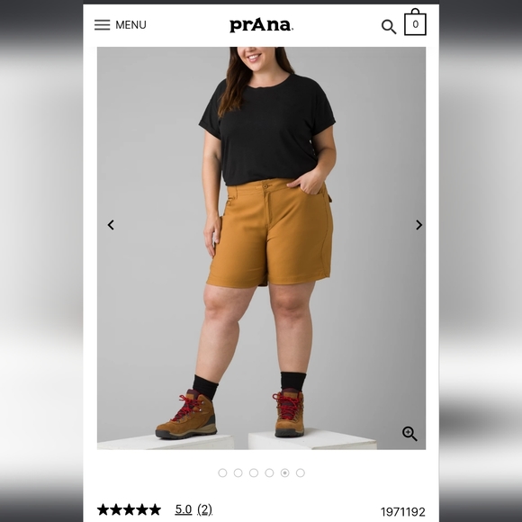NWT Prana Plus Size 20W Halle Short II Mid-Rise Earthbound - Picture 3 of 5